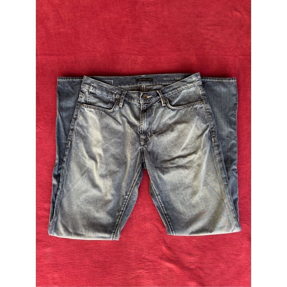 John Varvatos Faded Blue Straight-Leg Jeans